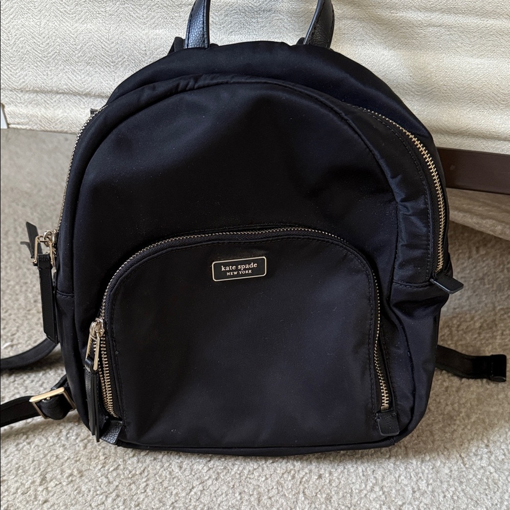 Kate Spade Black Nylon Backpack